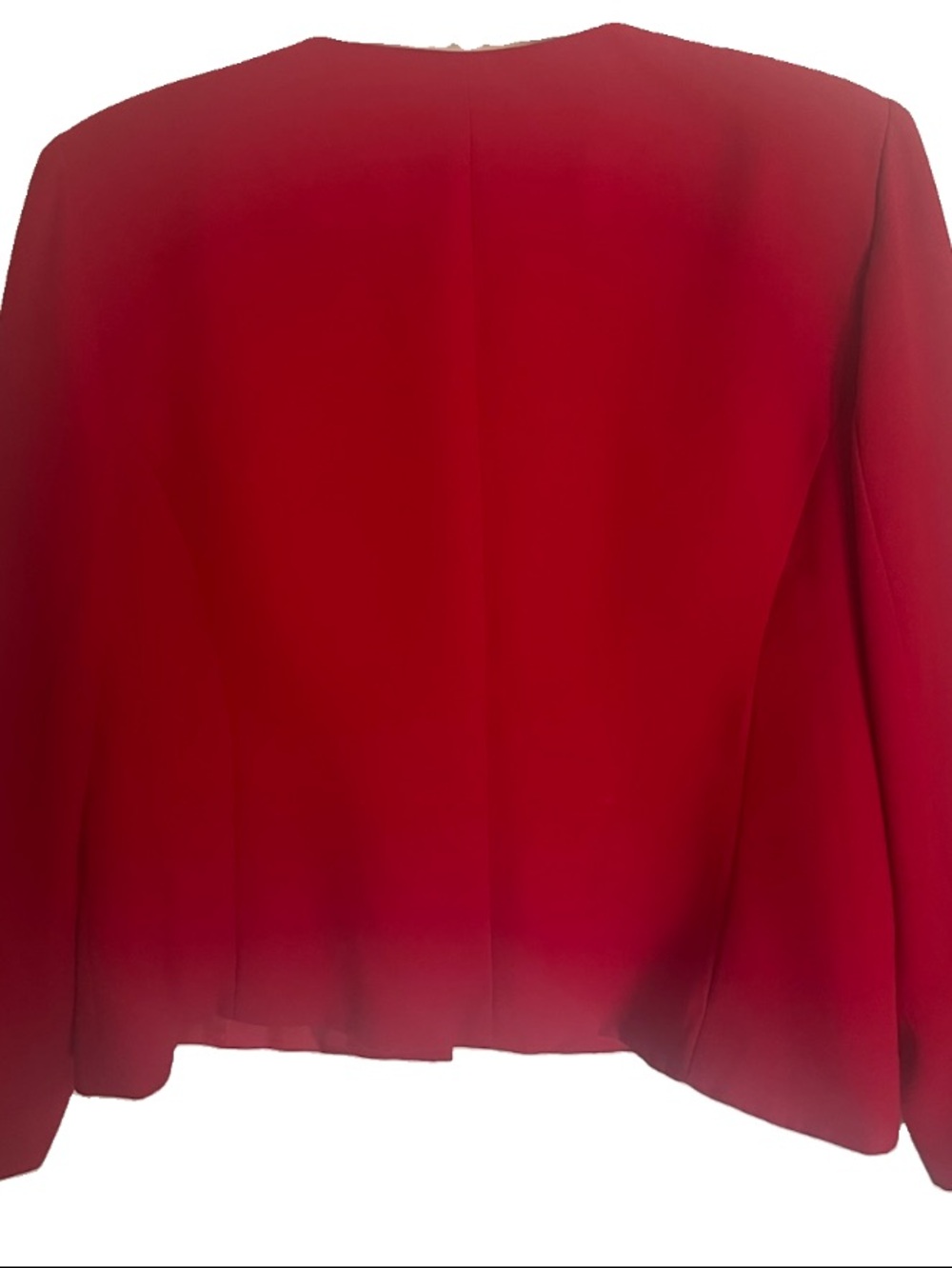 VTG Maxie Klein New York Red Embroidered Women's Lined Beaded Blazer Jacket - Picture 3 of 8